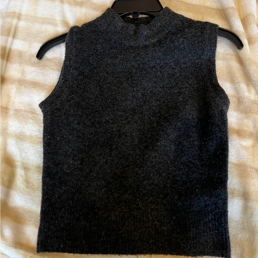 Zara Mock Neck Wool Top